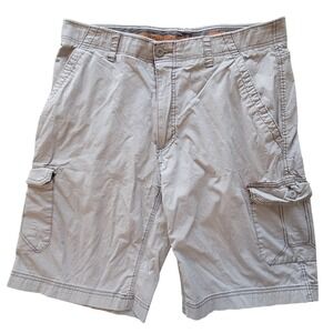 WearFirst Cargo Shorts Mens 36 Gray Ripstop Stretch Cotton Utility Outdoor